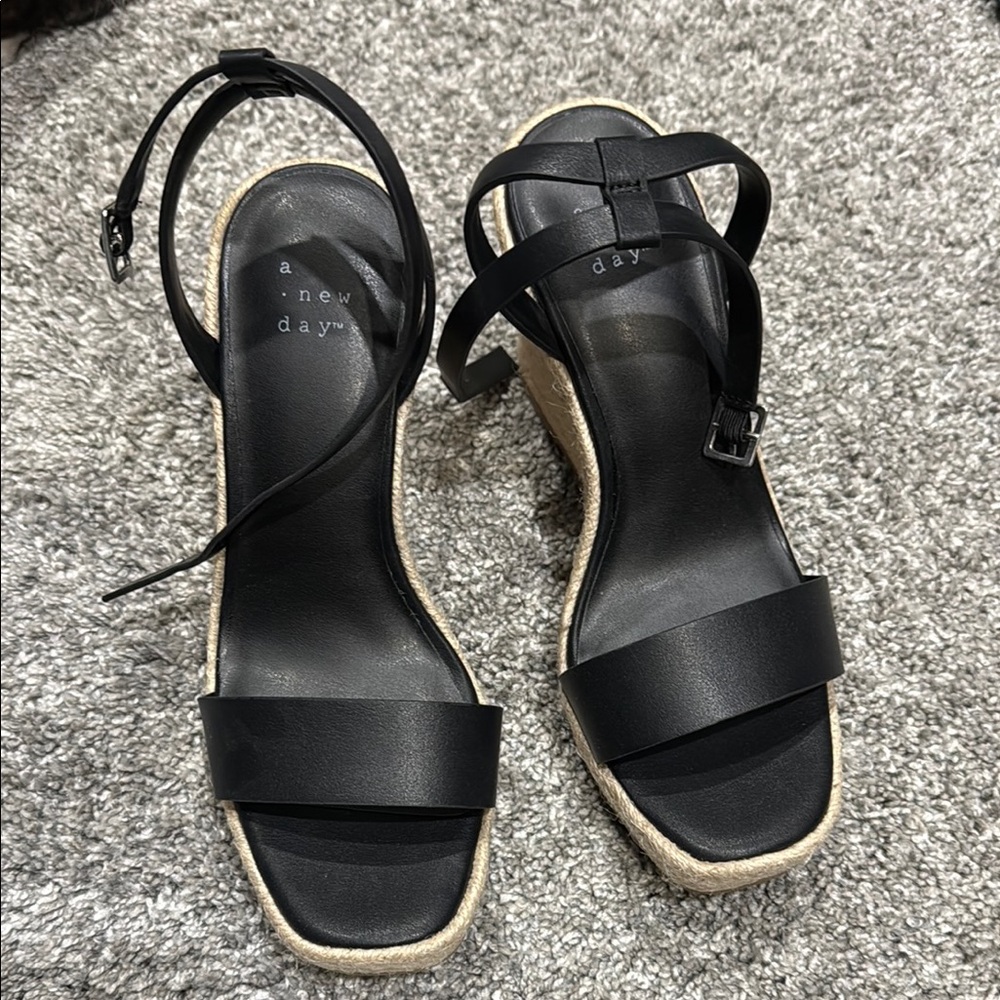 A New Day Black Espadrilles - Size 6.5 - NWOT